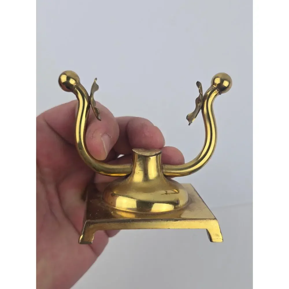 Solid brass Yoke Pocket Watch holder Harp Shaped Holds most sizes